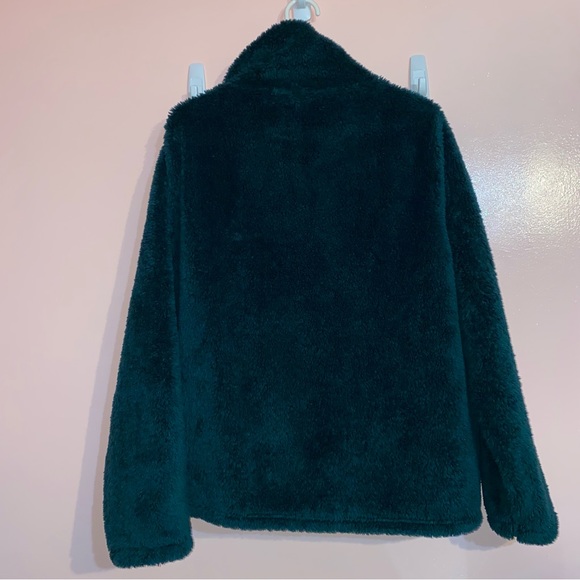 J.Crew Emerald Green XXL Sherpa pull over - Picture 4 of 5
